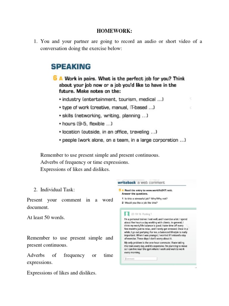 Homework | PDF | Career & Growth | Language Arts & Discipline