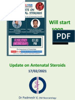 Final Update On Antenatal Steroids - DR Padmesh
