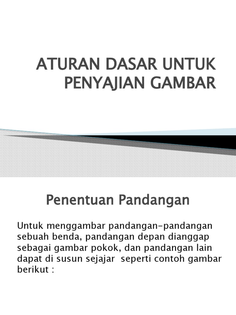 Aturan Penyajian Gambar Dan Gambar Potongan | PDF