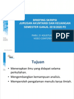 Semester Ganjil 2019 P1-Jurusan-Materi Briefing Skripsi Jurusan Akuntansi