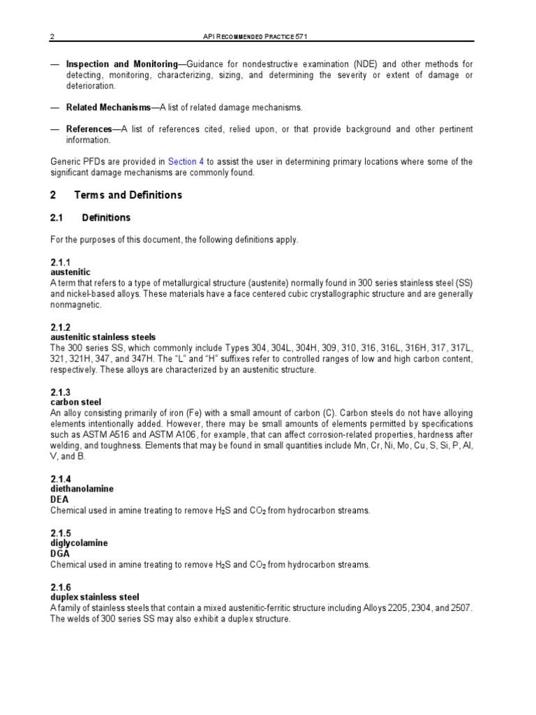 API RP 571: Corrosion Resistance Guide | PDF | Corrosion | Stainless Steel