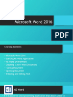 Chapter II - Microsoft Word 2016