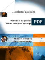 Assalamu'alaikum..: Welcome To The Presentation Atomic Absorption Spectrophotometry