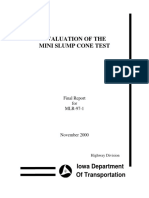 IADOT MLR 97 01 Evaluation Mini Slump Cone Test 2000