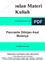 Pancasila Ditinjau Asal Mulanya