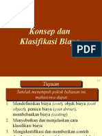 Konsep Dan Klasifikasi Biaya