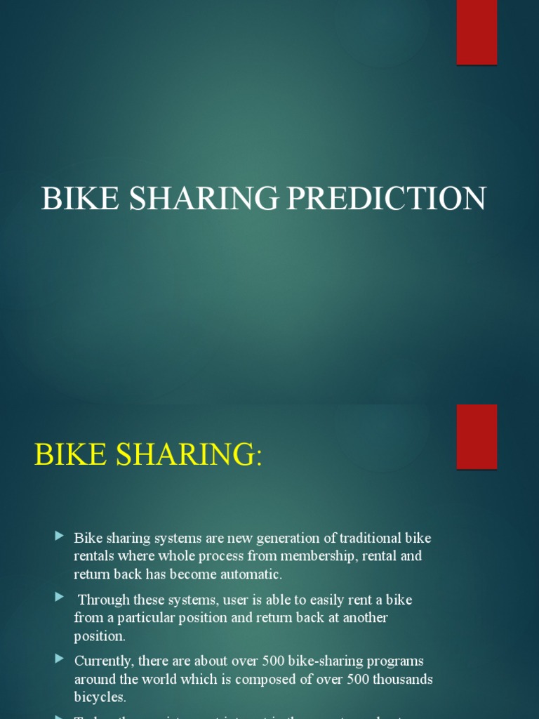 Bike Sharing Usage Prediction Model | PDF