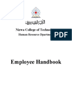 Employee Handbook: Nizwa College of Technology