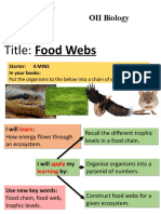 OII Biology: Title: Food Webs