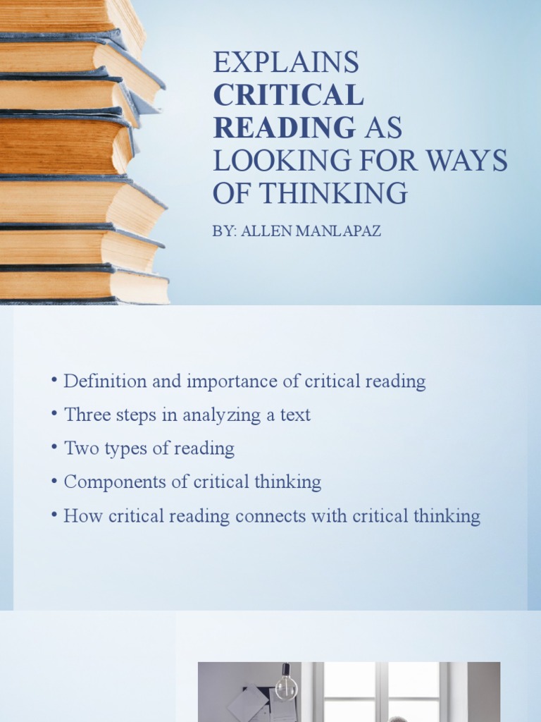 Critical Reading: Analyzing Texts Effectively | PDF | Idea | Critical ...