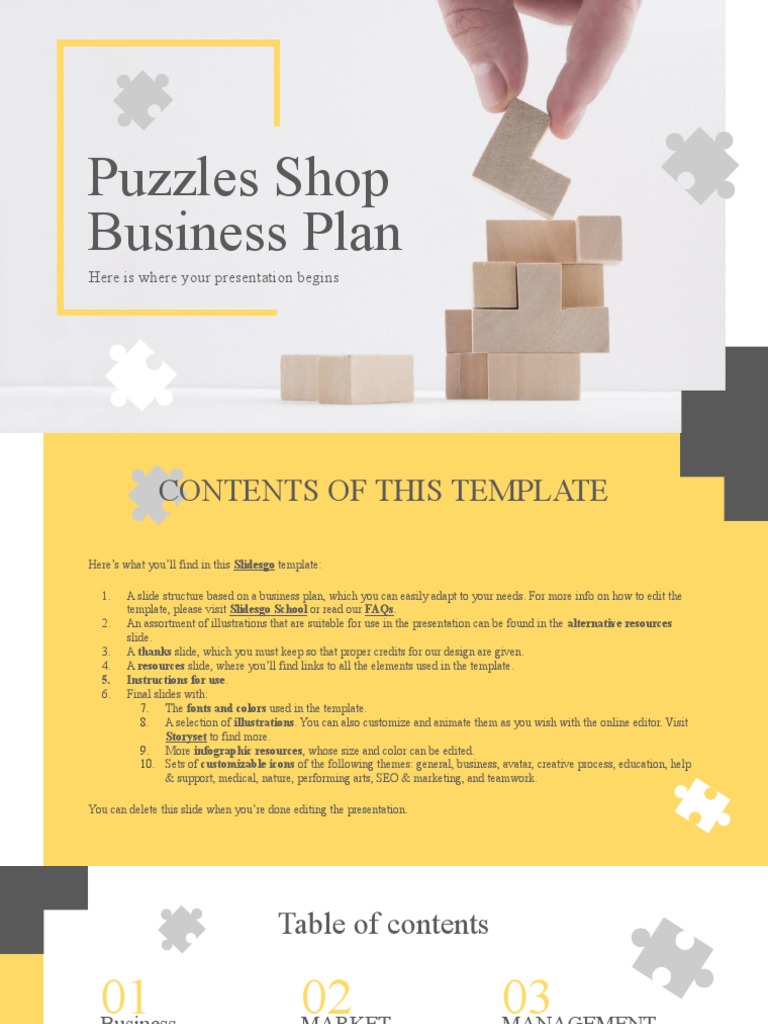 Puzzles Shop Business Plan by Slidesgo | PDF | Planets | Solar System