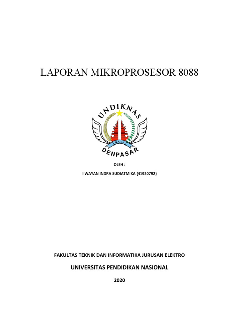 Laporan Mikroprosesor Intel 8088 | PDF