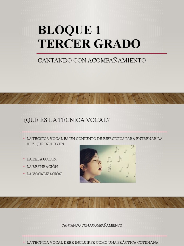 Técnica Vocal para Tercer Grado | PDF | Estudios de idiomas extranjeros