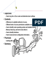 Cisco Routers: - Objectives - Contents