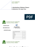 (Week 1) Introduction - Business Finance