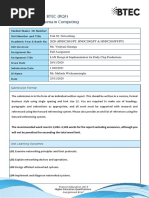 Assignment Brief - BTEC (RQF) Higher National Diploma in Computing