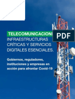 Telecomunicaciones Infraestructuras Criticas y Servicios Digitales Esenciales Covid19