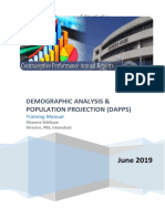 Pakistan Bureau of Statistics: Demographic Analysis & Population Projection (Dapps)