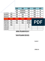 Jadwal Pelajaran Kelas 6-1