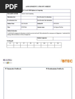 Assignment 2 Front Sheet: Qualification BTEC Level 5 HND Diploma in Computing Unit Number and Title Submission Date