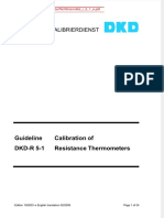 Deutscher Kalibrierdienst: Guideline DKD-R 5-1 Calibration of Resistance Thermometers