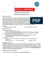 Crystal Defects 2019