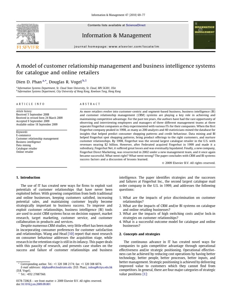 Model For CRM | PDF | Customer Relationship Management | Price ...