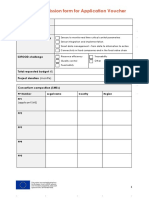 Submission Form For Application Voucher: Title of The Project Acronym of The Project S3FOOD Thematic Priority