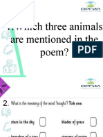 1.which Three Animals Are Mentioned in The Poem?