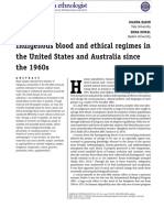 Indigenous Blood and Ethical Regimes in The United States and Australia Since The 1960s.