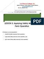 Module 3-Applying Safety Measures in Farm Operations