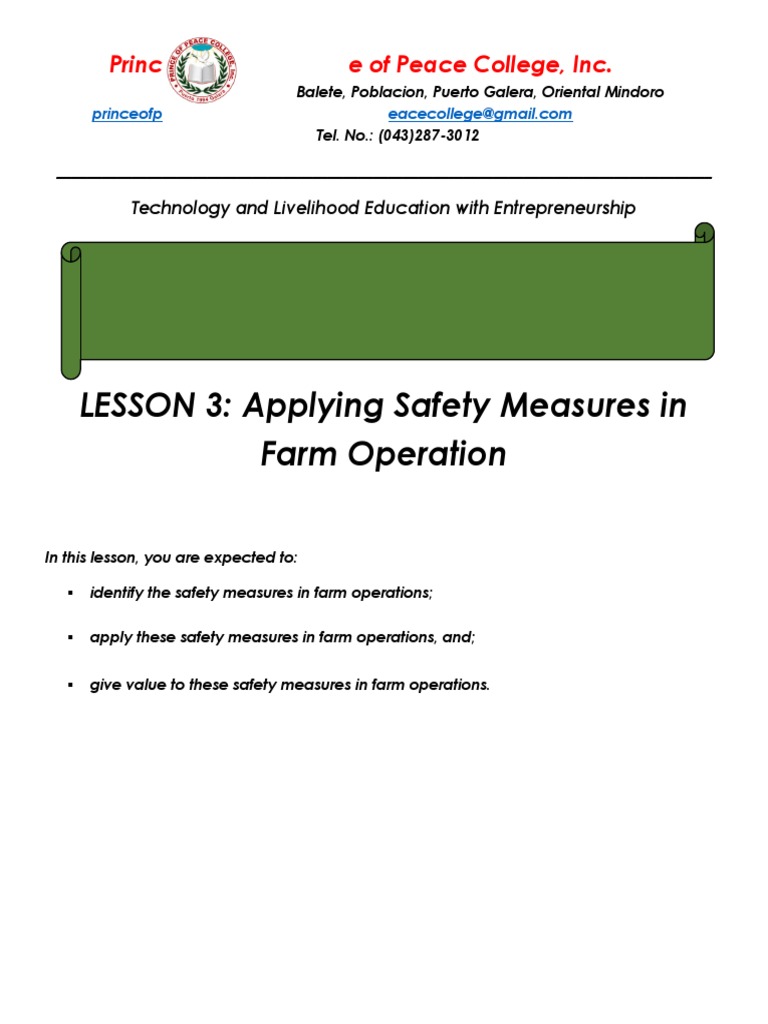 What Is The Importance Of Applying Safety Measures In Farm Operations
