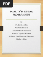 Duality in Linear Programming