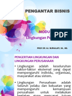 2 PENGANTAR BISNIS - Modul 2 Dan 3 Lingkungan Perusahaan