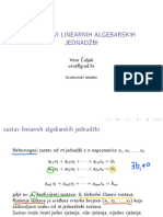 Sustavi Algebarskih Jednadžbi