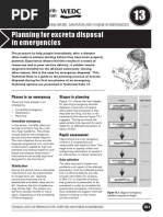 Planning For Excreta Disposal in Emergencies: Technical Notes On Drinking-Water, Sanitation and Hygiene in Emergencies