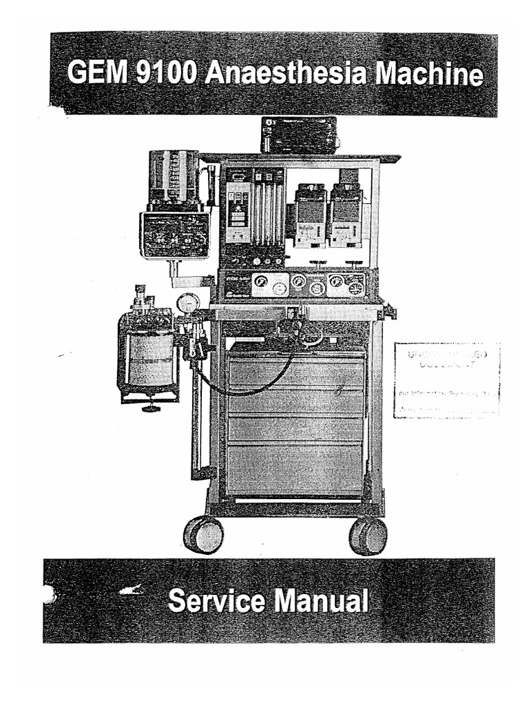 DatexOhmeda GEM9100 Anaesthesia Machine Service Manual PDF