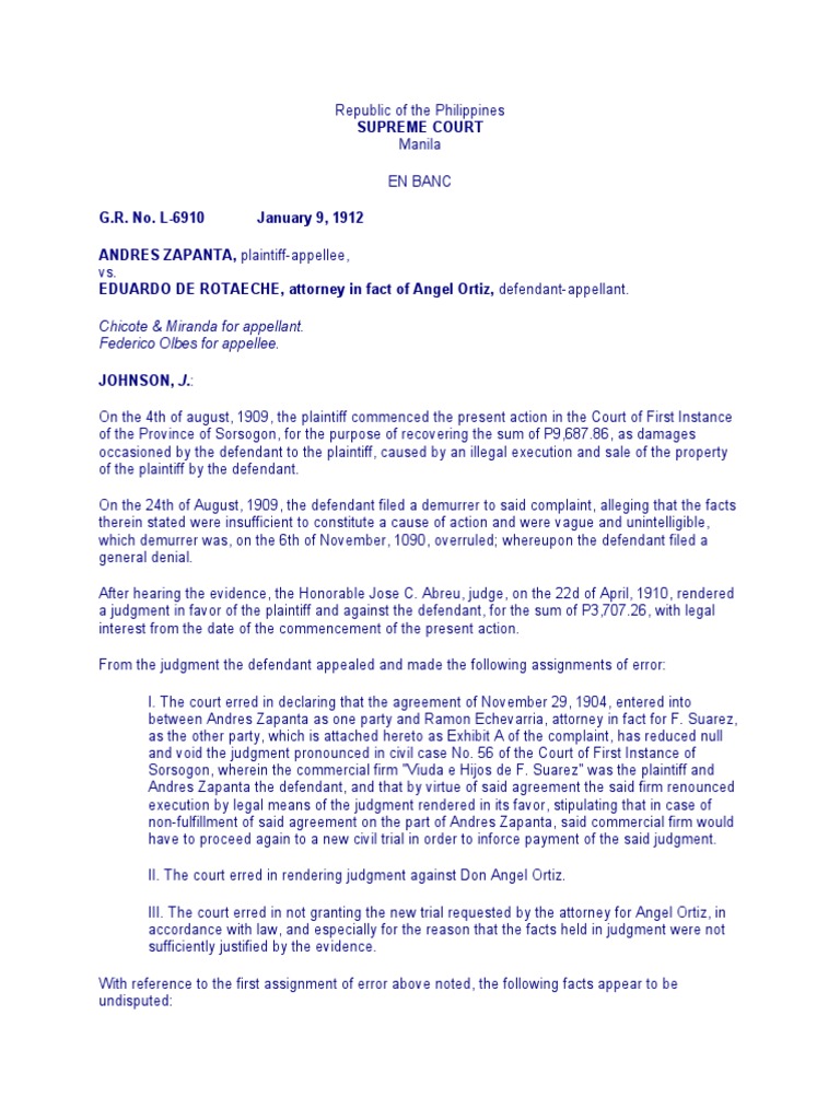 Supreme Court Chicote & Miranda For Appellant. Federico Olbes For