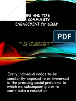 Steps and Tips in Community Engagement For Ecslp