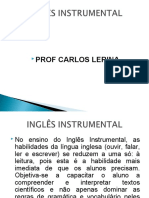 INGLÊS INSTRUMENTAL - Aula 1 - QUIMICA - INDUSTRIAL