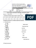 Soal Bahasa Mandarin Kelas X Semester 1