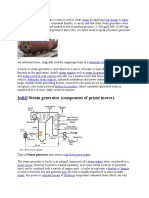 Industrial steam generator uses and types