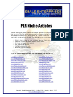 PLR Niche Articles