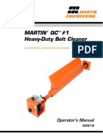Martin QC #1 Heavy-Duty Belt Cleaner: Operator's Manual