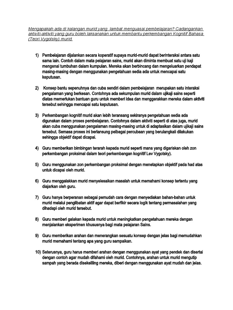 Tuto Perkembangan Kanak Kanak Kognitif Bahasa Pdf