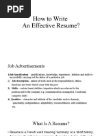 How To Write A Resume