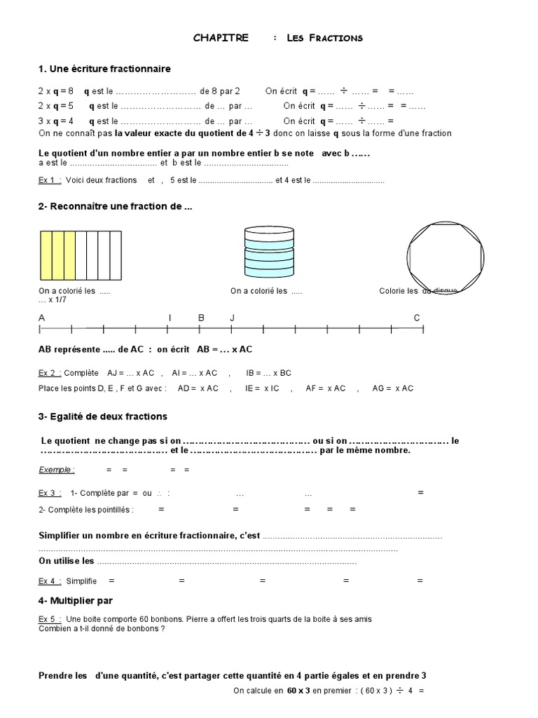 Exercice Simplification De Fraction 6ème Pdf Fraction.6eme - Jeusetetmaths 7 | PDF | Enseignement des mathématiques |  Science