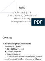 Implementing The Environmental, Occupational Health & Safety Management Systems