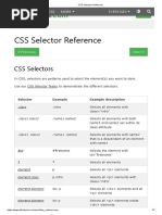 CSS Selectors Reference