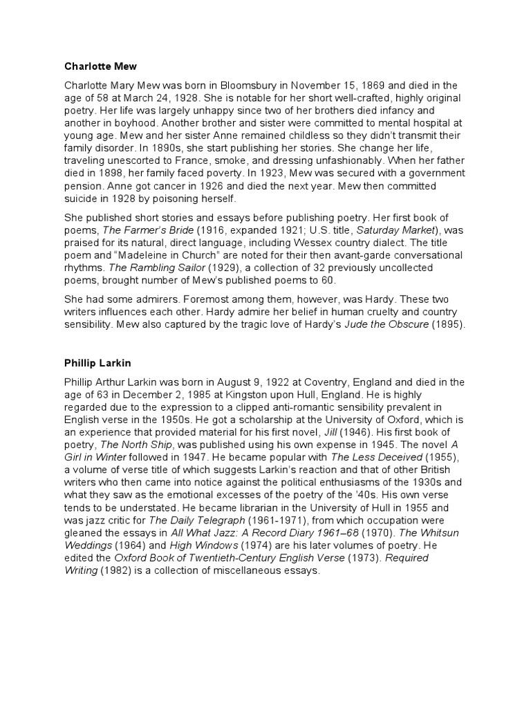 The Trees Are Down & The Trees PDF Poetry